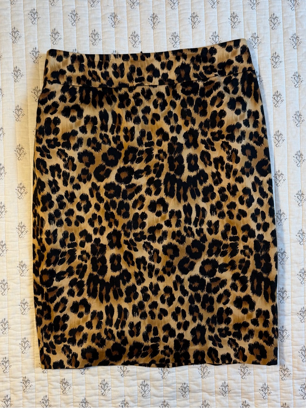 Charter Club Leopard Print Pencil Skirt - Black & Tan